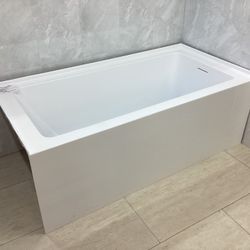 60” X 30” X 22” Bathroom Alcove Bathtub In White Color Extra Deep Soak Left Or Right Drain Ready For Pick Up Today