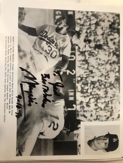 Maury Wills Signed Photo