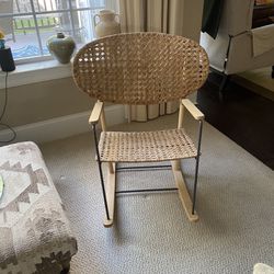 mid Century Bentwood Rocker Cane, Unique Chair Tables After Patio Furniture, Stain, Glass Fireplace Cover