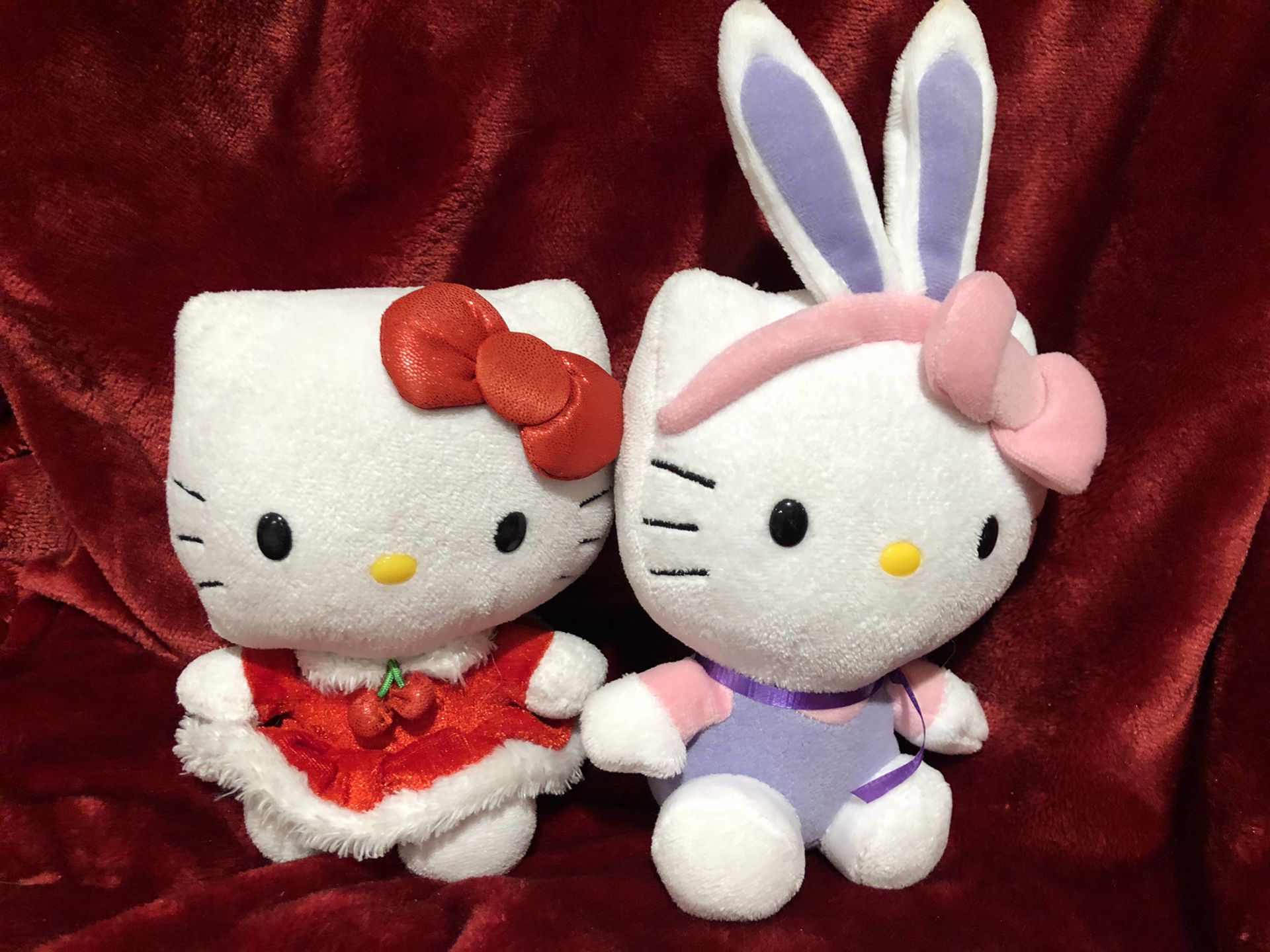 Hello Kitty Christmas and Easter plush lot sale