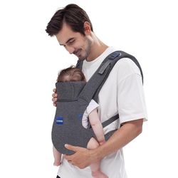New Baby Carrier Newborn to Toddler (7-44lbs) with Easy Adjustable Hook & Loop Black Or Gray
