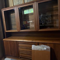 Beautiful Teak Showcase/China Cabinet With Drawers ,Cupboards 
