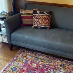Crate & Barrel Structured Gray Couch
