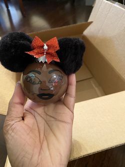 Afro puff ornaments