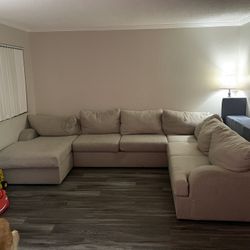 Living Spaces U Shaped Sectional Sofa 