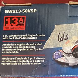 Bosch GWS13-50VSP 5in. Variable Speed Angle Grinder with Lock-on Paddle Switch 
