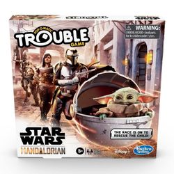 Hasbro Gaming Trouble: Star Wars The Mandalorian Edition Board Game 