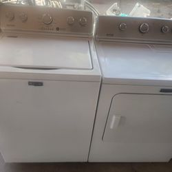 Washer And Dryer Electric maytag centennial jumbo Tub Whit Warranty $475