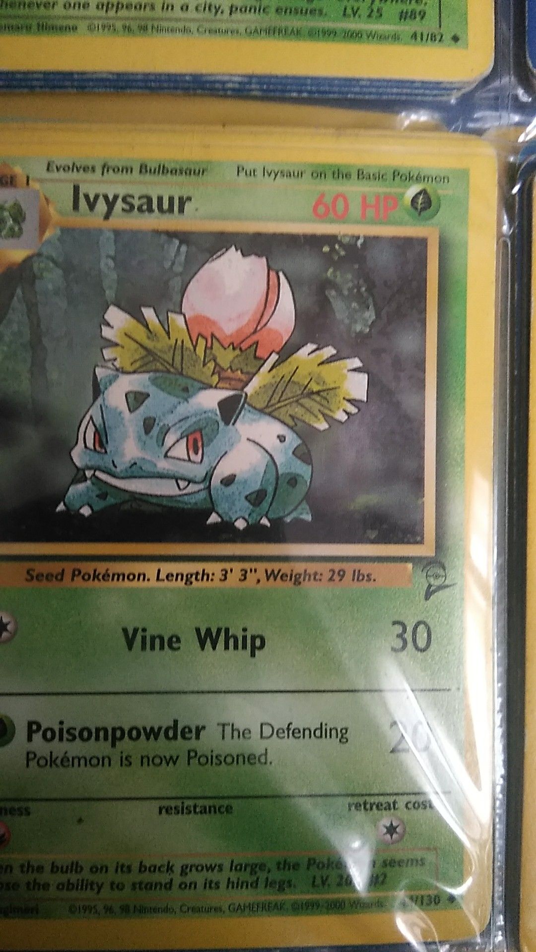 Original Pokemon Cards Bulbasaur & Ivysaur