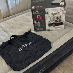 Queen Inflatable Mattress with Intex Headboard