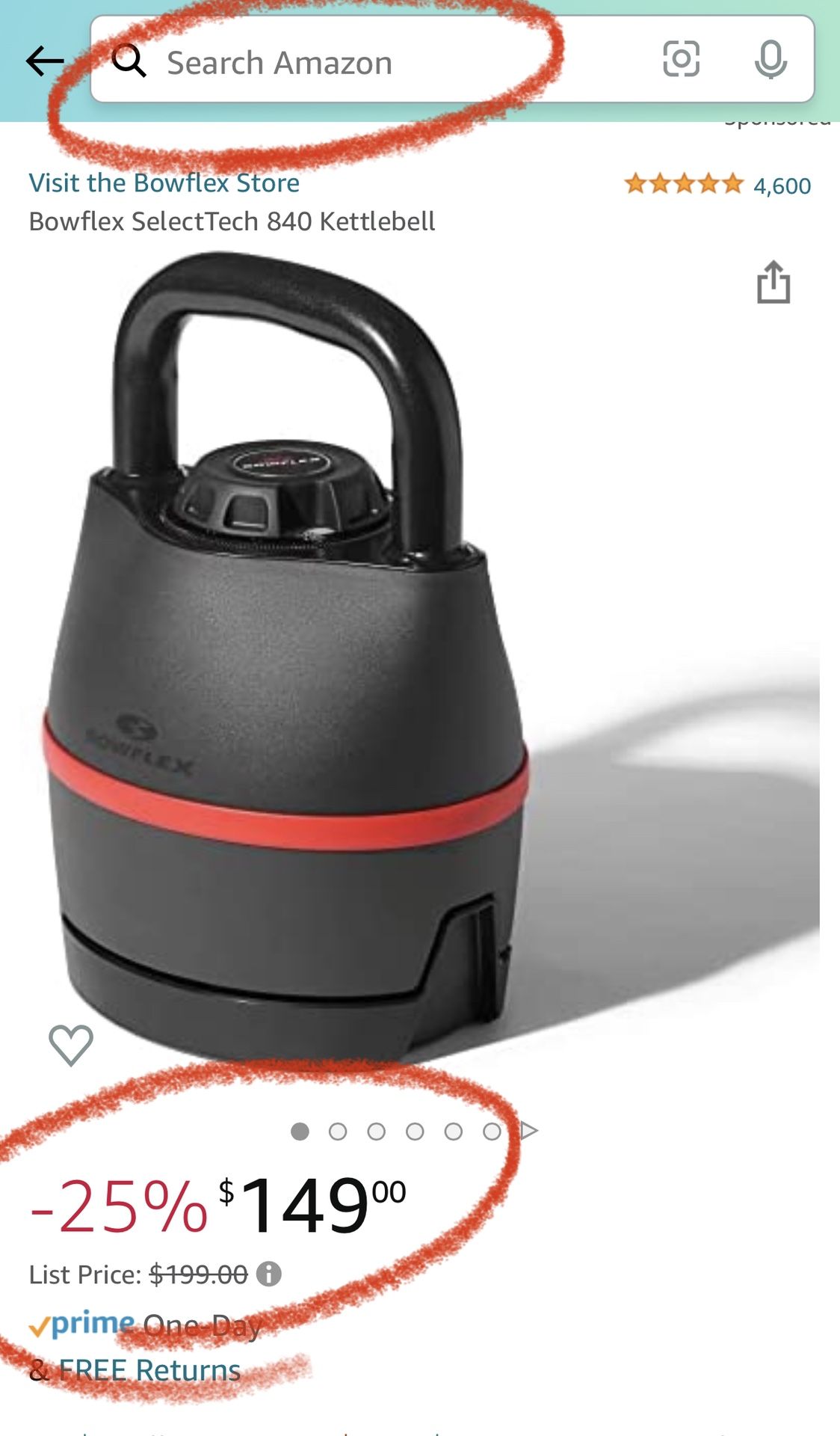 Bowflex Selecttech 840 Kettlebell To 80 Pounds)