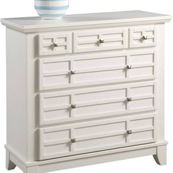 Beautiful, Mission Style, Four Drawer Chest, White Finish Constructed from Hardwood Solids.
Dimensions: L36 X H36  