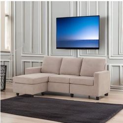 Yellow/ Sand Color Sofa. ( In Box Brand New