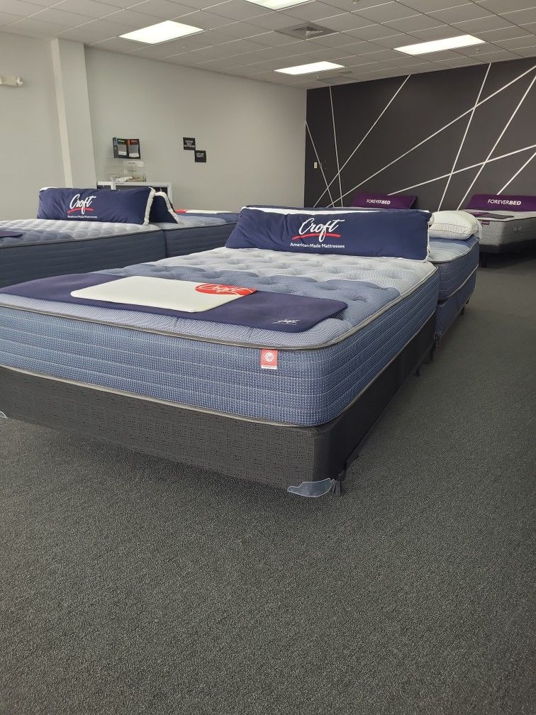 Handmade American Bed And Foundation.