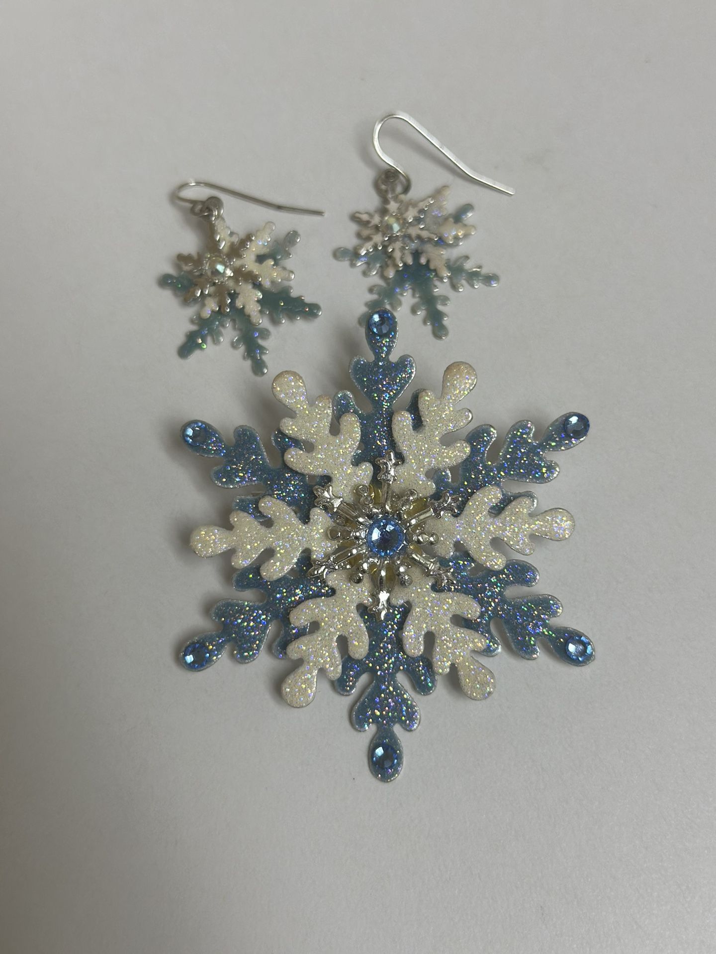 Snowflake Brooch And Earrings