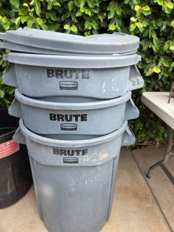 Brute trash cans with lid
