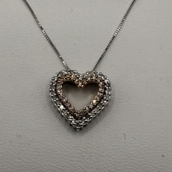 10k Diamond Heart Necklace