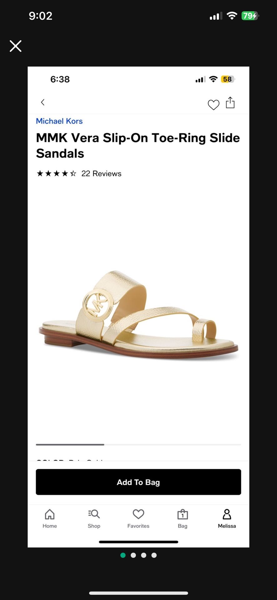 New Michael Kors Sandals Pale Gold Color Size 6.5 Value 95 Macys
