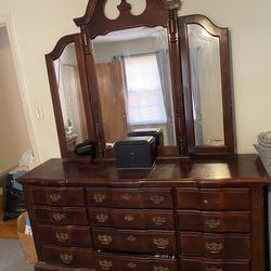 Antique Style Dresser with Mirror