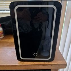 Refrigirator Mini 12" X 8" for Office Dorm Cosmetics Light Outside