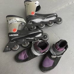 Vintage Rollerblade MetroBlade Adult 7 Inline Skates Purple Black
