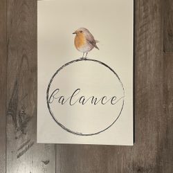 Cute Bird Picture- Balancing Life reminder 