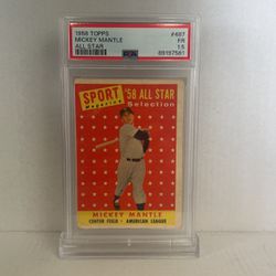 1958 Topps Mickey Mantle All Star #487 PSA 1.5 FR