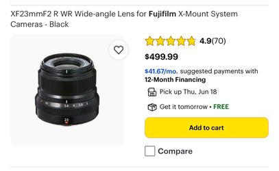 Fujifilm 23mm available today only