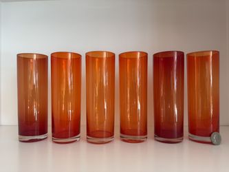 Vintage CB2 Cocktail Glasses Orange