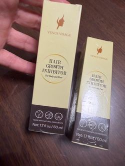 2 pack Venus Visage Hair Inhibitor, Moisturizing Permanent Spray, Soothing Hair Growth Inhibitor for Face, Underarms, Legs & More, After Wax Care for