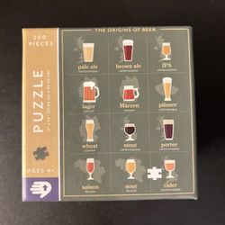 The Origins of Beer - 200 Piece Jigsaw Puzzle - 11" X 14" - Design Group - New