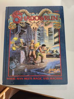 Shadowrun 1st Edition Hardcover RPG Core Rulebook FASA 7101 1989 Vintage