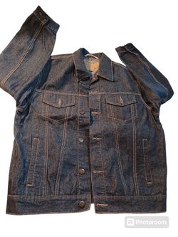 Vintage Dark Blue Denim Jeans Jacket XL.