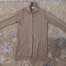 Liz Claiborne Brown Tan Cardigan Sweater Sz. SML