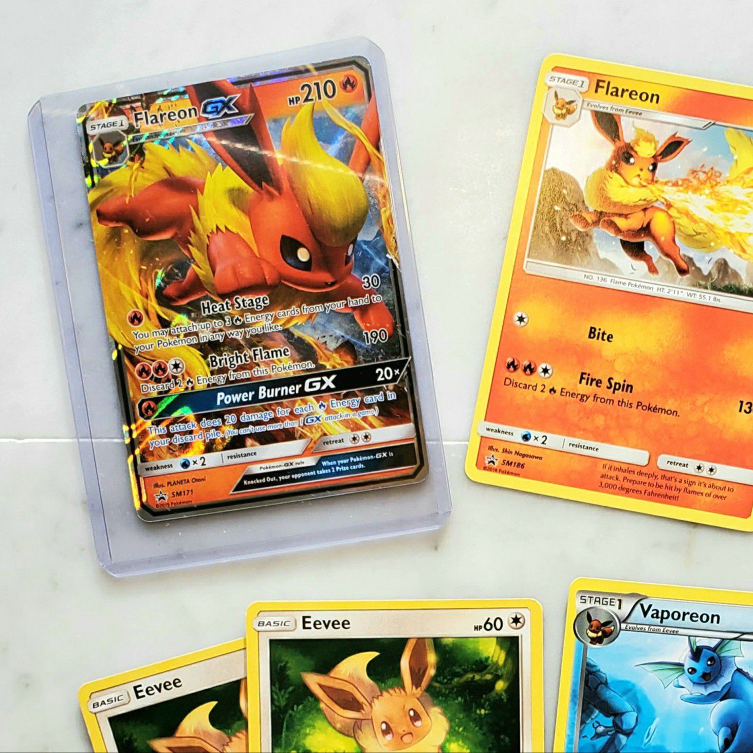 Rare Holo GX EX Pokemon Cards - including Flareon GX