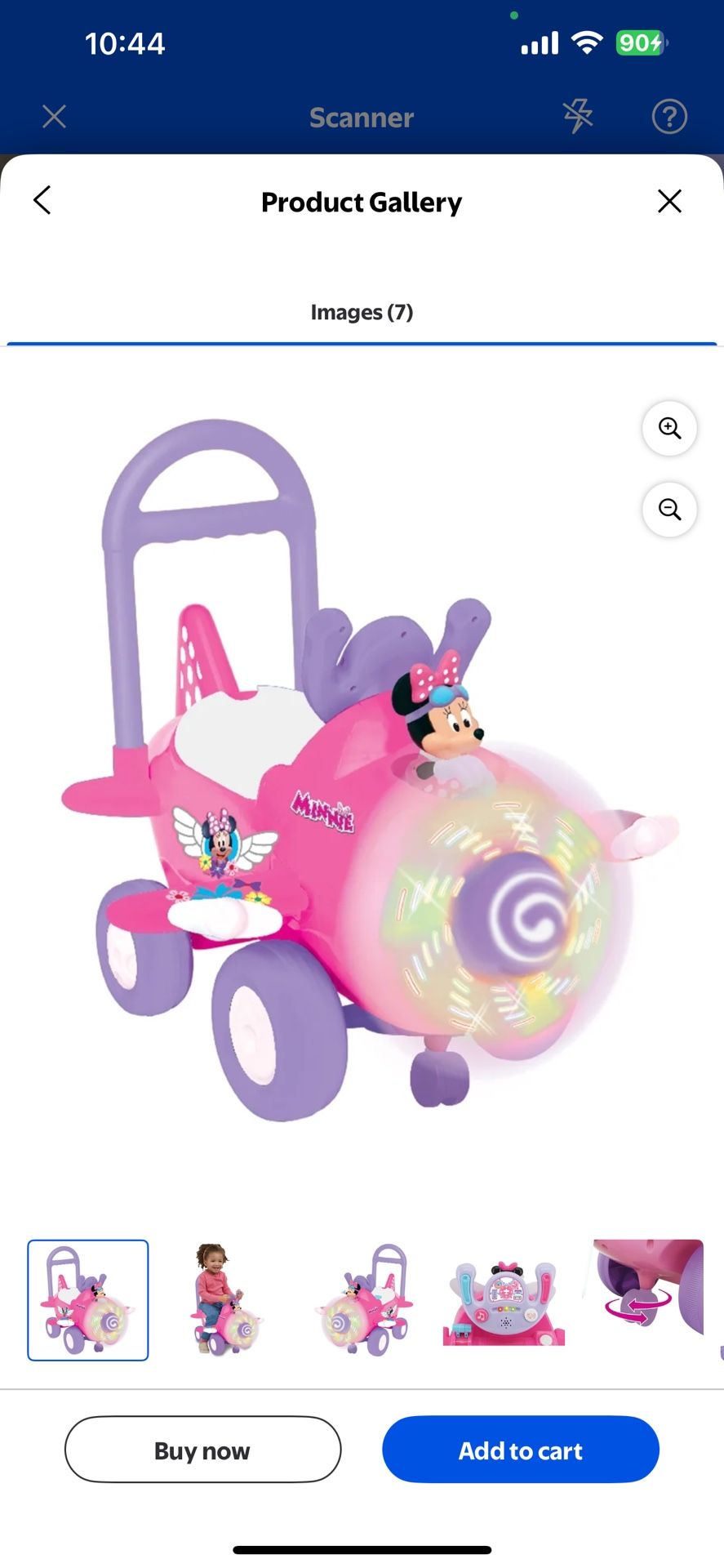 Disney Deluxe Minnie Mouse Plane Activity Ride on with Lights and Sounds, Kids Ages 12 to 36 Months