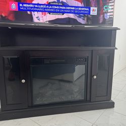 TV Stand With Fireplace Mesa De Television Con Chimenea