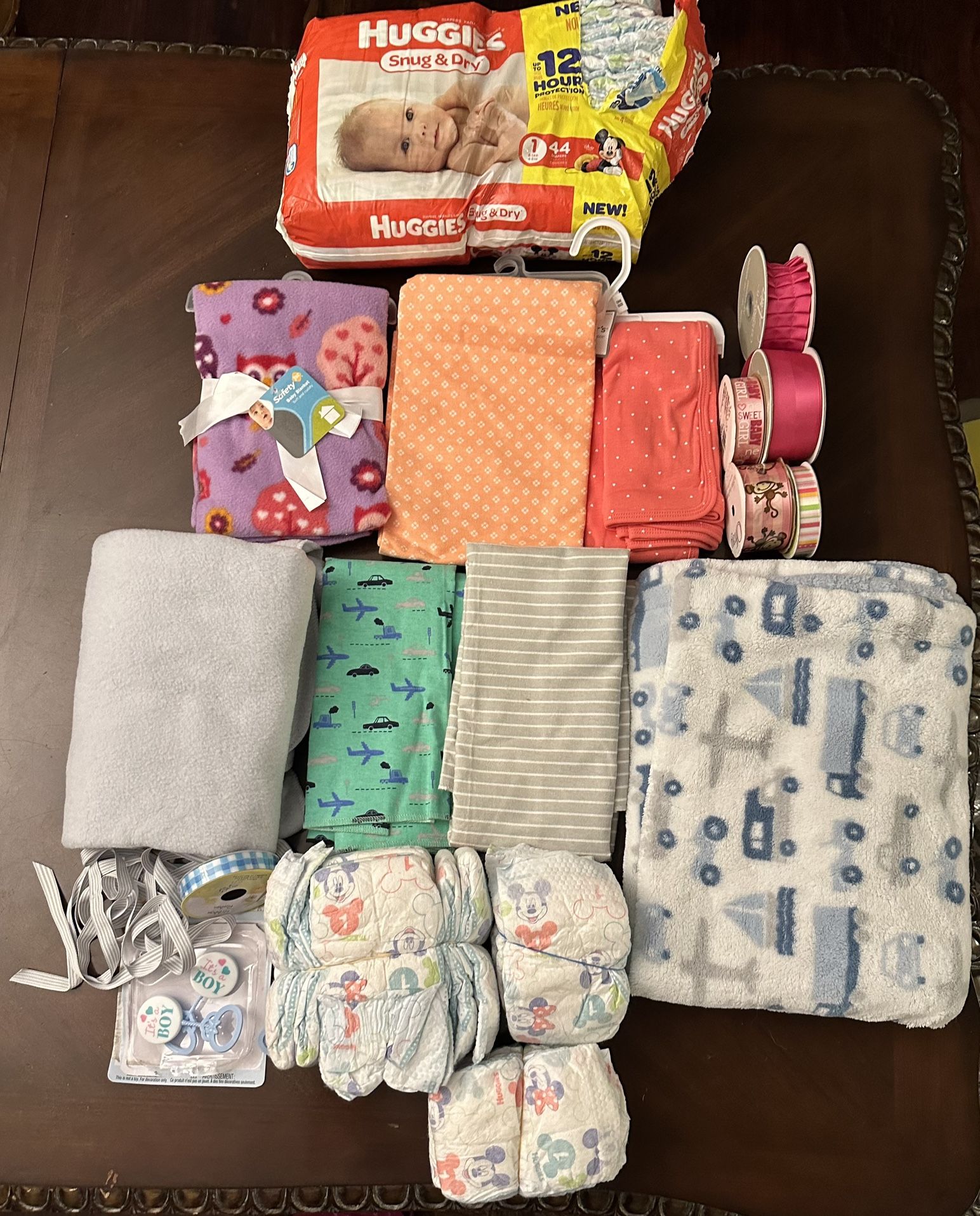Baby Receiving Blankets, Blankets, Diapers , Ribbons , Favors