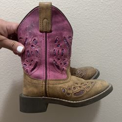 Shyanne Kids Pink Glitter Boots Size 10