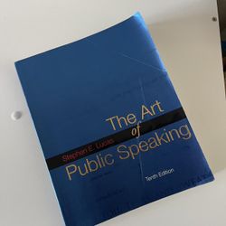 The Art of Public Speaking,  10th Edition by Stephen E. Lucas ( Paperback)