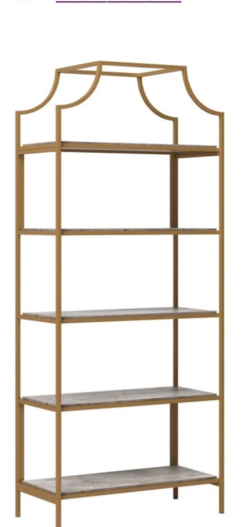 Metal Gold Bookcase