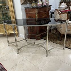 Beautiful Mid Century Tinted Glass Console Table🌷