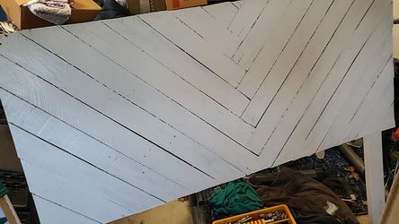 Handmade queen bed headboard