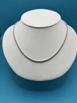 10k White Gold Foxtail Chain