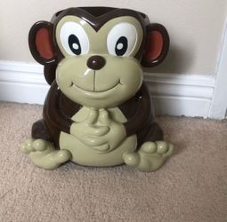Monkey Ceramic Trash Can