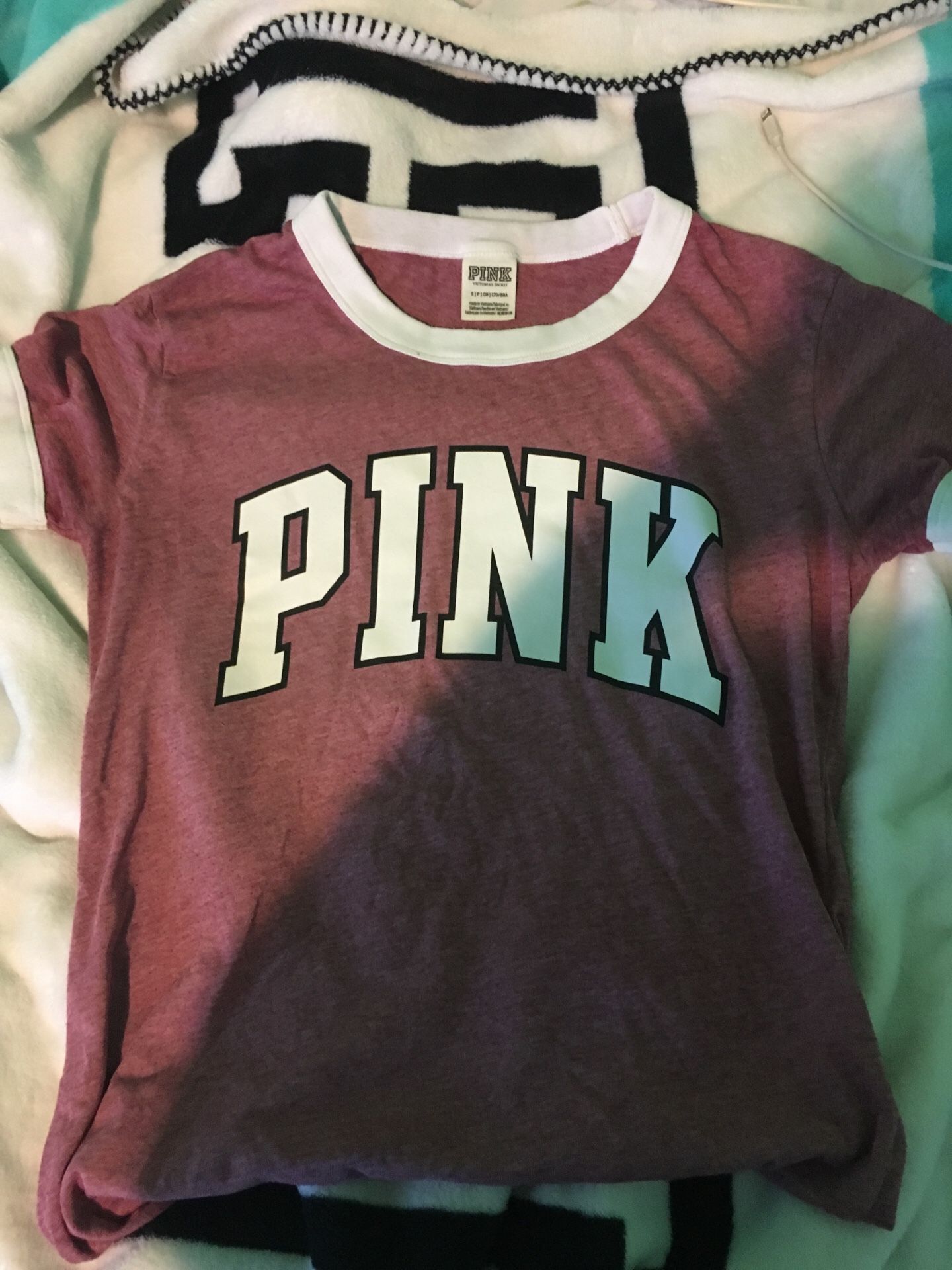 PINK maroon tee