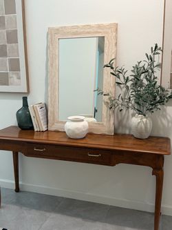 Solid Travertine Stone Wall Mirror