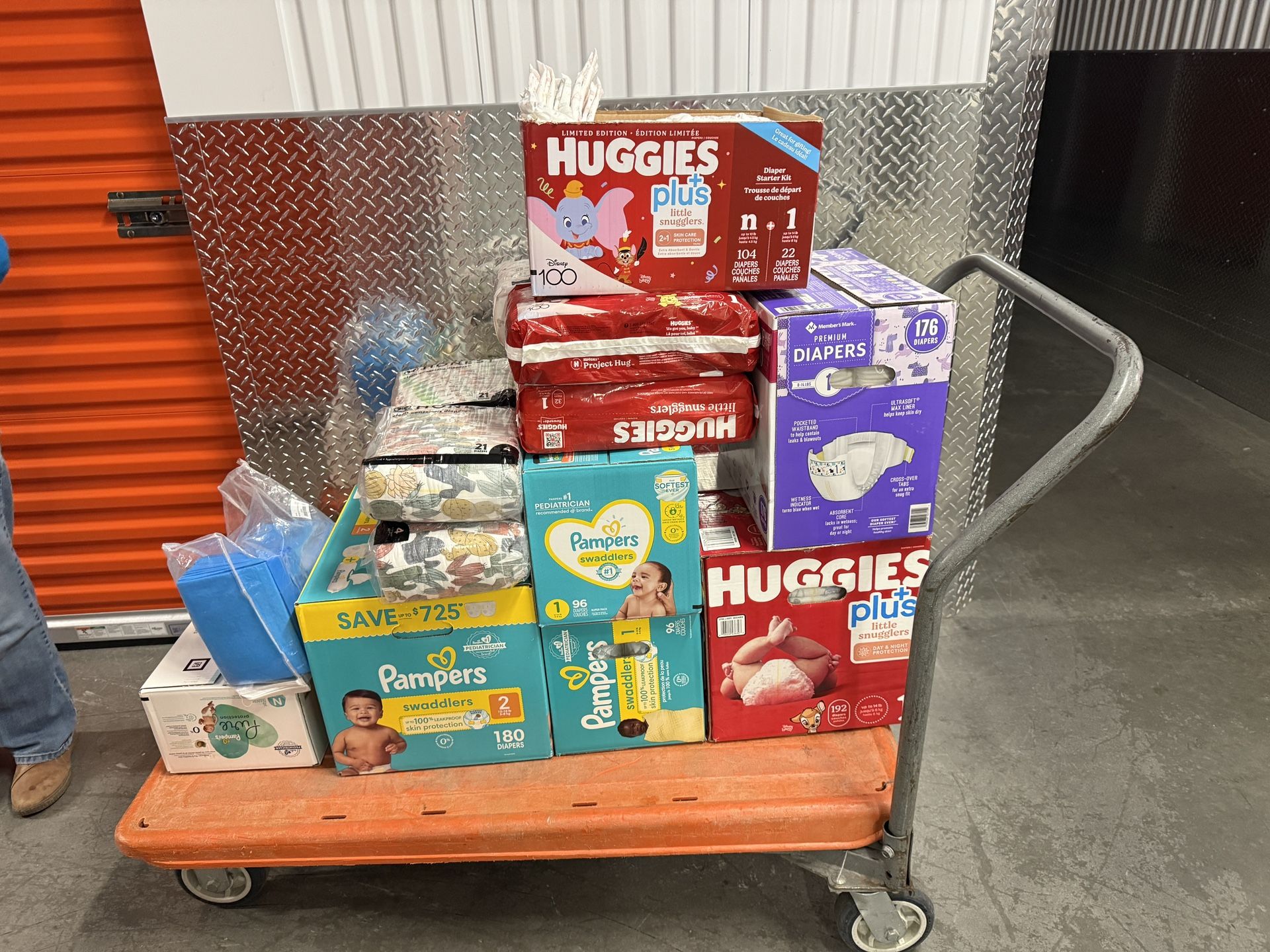 Changing Table With   A Sorted Size Diapers.