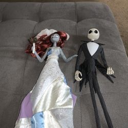 Nightmares before Christmas: 18” Jack & Sally's Wedding Romance Doll Set