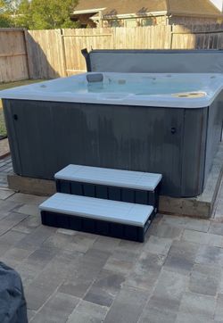universal Spa Hot Tub Steps with Storage, 350lbs Load Capacity, Outdoor, Spa Steps, Slip Resistant 